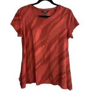 Simply Vera Vera Wang Textured Short Sleeve Tee Size S